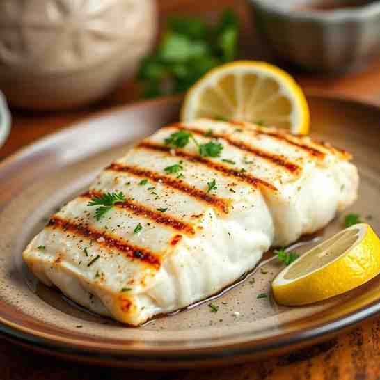 Grilled Mediterranean Cod - Easy Lemon Garlic Salted Cod